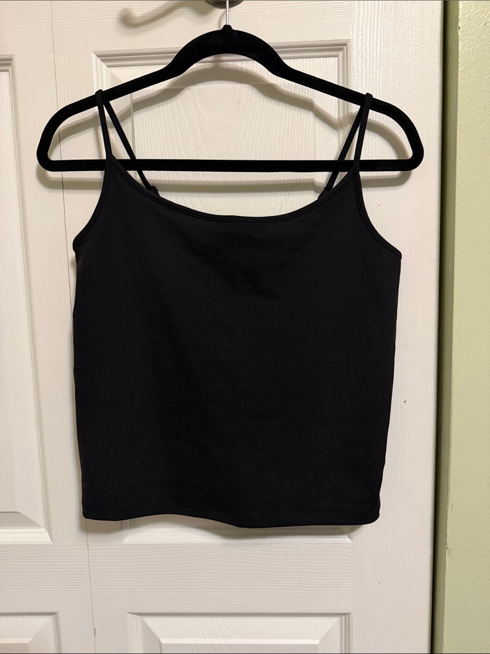 Black Spaghetti Strap Women's Tank Top